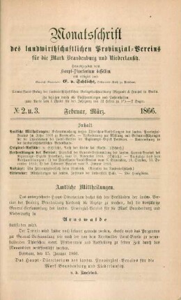 No 2. u. 3. Februar, März. 1866.