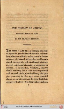 The History of Athens