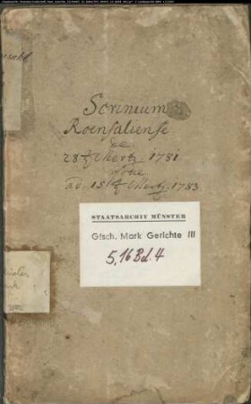 Belege zum Hypothekenbuch ("Scrinium") des Ksp. Rönsahl Bd. 4