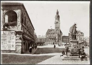 Proßnitz (Prostejov/Tschechische Republik). Markt mit Rathaus. Straßenbild