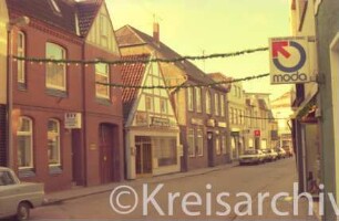 Hindenburgstraße: südliche Straßenseite: Restaurant Eiscafé Italia: im Hintergrund rechts Hagenstraße