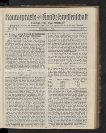 Beilage zum Handelsstand Nr. 13