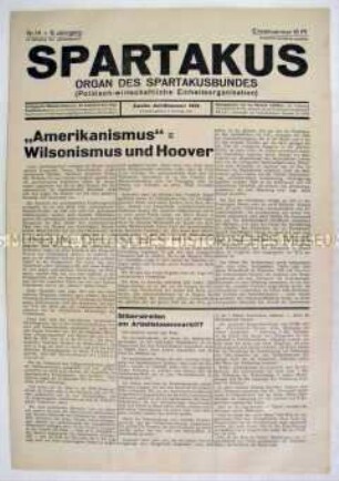 Trotzkistische Wochenzeitung "Spartakus" zur Lage der Arbeiter in den USA