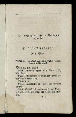 Erster Auftritt. - Sechster Auftritt.