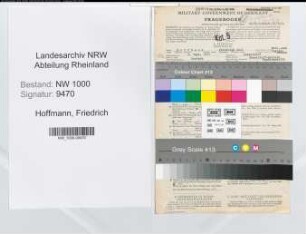 Entnazifizierung Friedrich Hoffmann, geb. 04.09.1910 (Techn.Kaufmann)