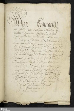 [Wappenbrief Ferdinand III. für Familie von Schmeiß]