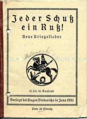 Liederbuch mit militanten Liedtexten