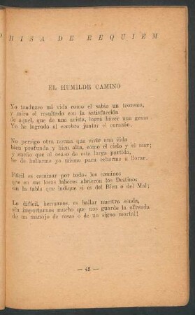 El humilde camino