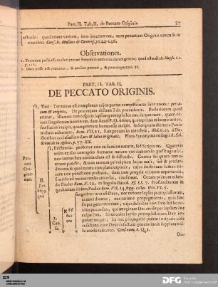 Tab. II. De Peccato Originis.