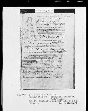 Graduale — Initiale A(d te levavi), Folio 29recto