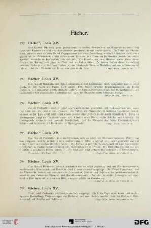 Fächer (Nr. 292-305)