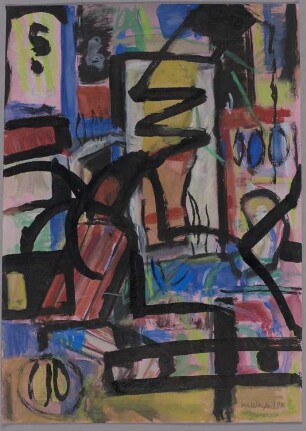 Landschaft mit Fragezeichen oben links