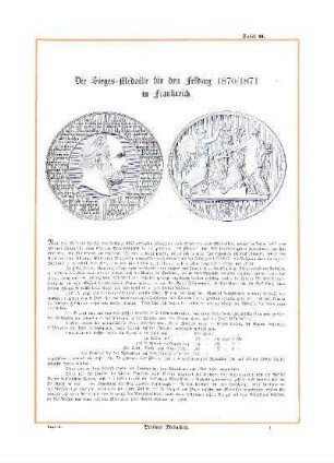 Die Sieges-Medaille für den Feldzug 1870/1871 in Frankreich