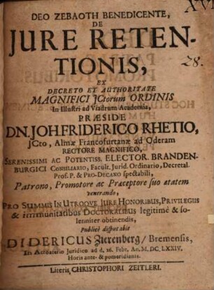 De iure retentionis : disp. inaug.