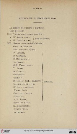Séance du 26 décembre 1890