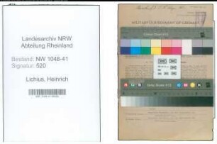 Entnazifizierung Heinrich Lichius , geb. 08.05.1921 (Polizist)