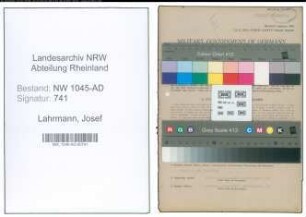Entnazifizierung Josef Lahrmann , geb. 20.05.1914 (Angestellter)