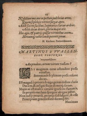 Martinus a Wallenrodt, Prutenus.
