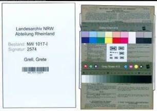 Entnazifizierung Grete Grell , geb. 04.12.1898 (Verkaeuferin)