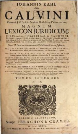 Lexicon iuridicum, 2