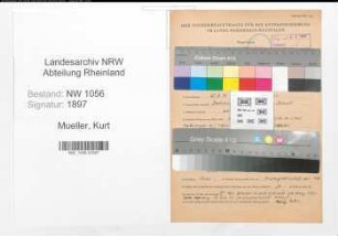 Entnazifizierung Kurt Mueller , geb. 25.08.1895 (Angestellter)