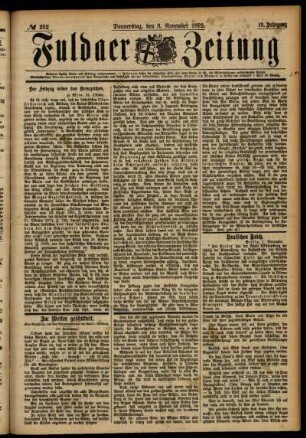 Ausgabe vom Donnerstag, den 03. November 1892.