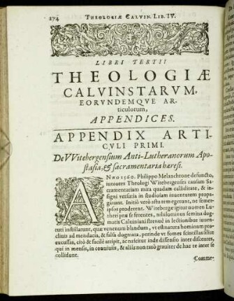 Appendix Articuli Primi. - Appendix Articuli Sexti.