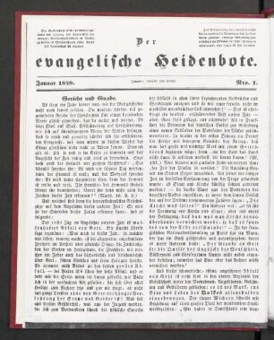 Januar 1849. Nro. 1