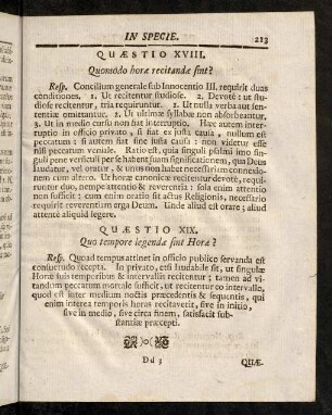 213-218, Quaestio XVIII - XXIII; Proponuntur ...
