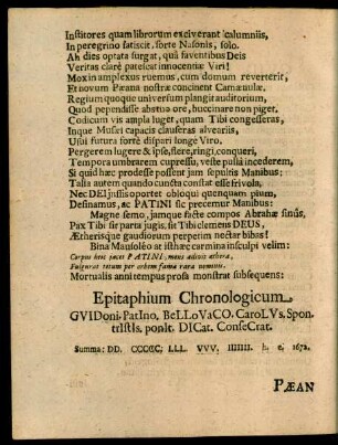 Epitaphium Chronologicum