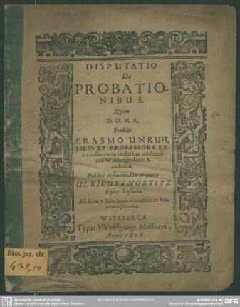 Disputatio de probationibus
