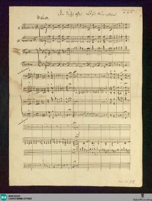 Der Deutsche Rhein - Don Mus.Ms. 909 : Coro maschile; B; StrK WoO 8.08