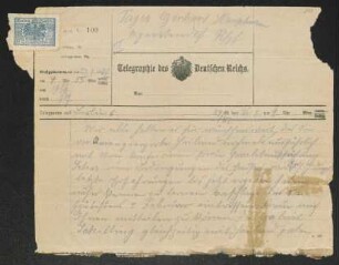 Brief von Fritz Brehmer an Gerhart Hauptmann