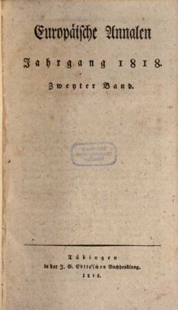 Europäische Annalen. 1818, 2