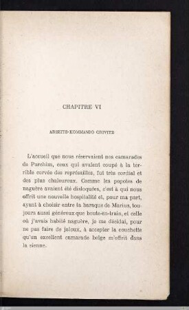 Chapitre VI - Arbeits-Kommando Crivitz