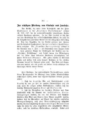Zur richtigen Wertung von Einfuhr und Ausfuhr
