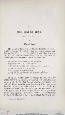 Joseph Viktor von Scheffel : eine Gedenkrede