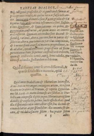 Quid differant inter se artes disserendi ....quid quaestio. 2.