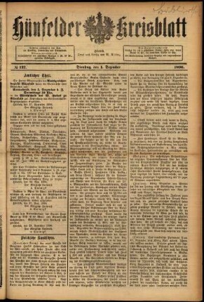 Ausgabe vom Dienstag, den 01. Dezember 1896.