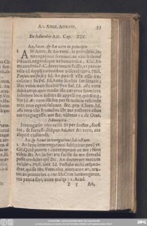 De Adverbio An. Cap. XIX.