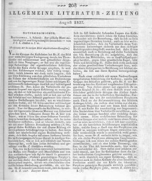 Zinken, J. C. L.: Der oestliche Harz mineralogisch und bergmännisch betrachtet. Eine Skizze und Erläuterung seiner geognostisch bergmännischen Karte. Braunchweig: Schenk 1826 (Fortsetzung der im vorigen Stück abebrochenen Recension)