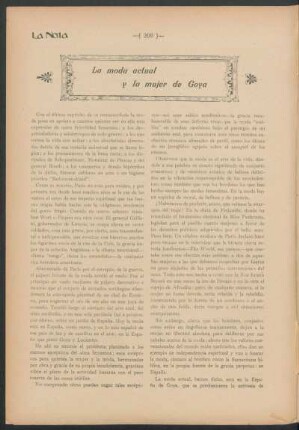 La moda actual y la mujer de Goya
