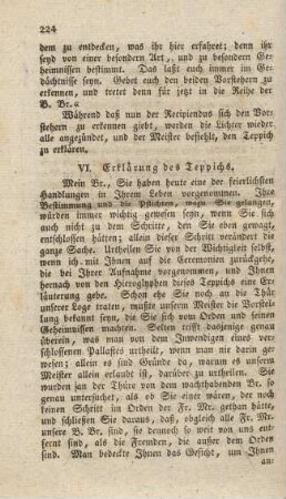 VI. Erklärung des Teppichs