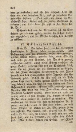 VI. Erklärung des Teppichs