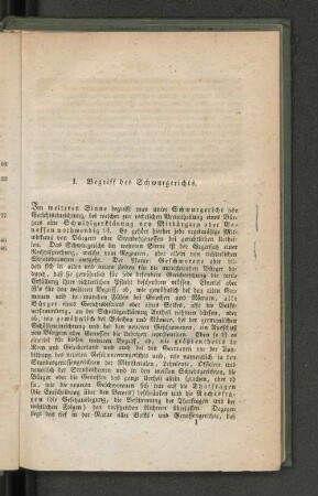 I. Begriff des Schwurgerichts.
