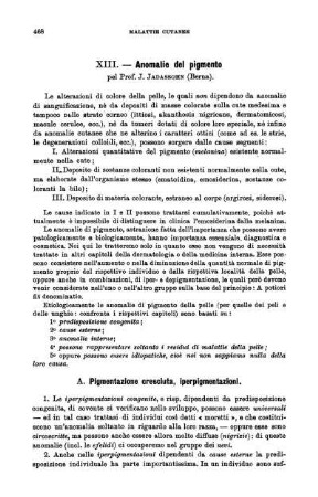 XIII. Anomalie del pigmente[...].