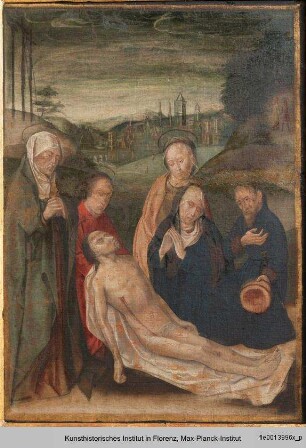 Christus wird nach der Kreuzabnahme niedergelegt
