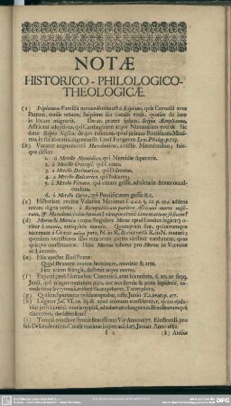 Notae Historico - Philologico - Theologicae