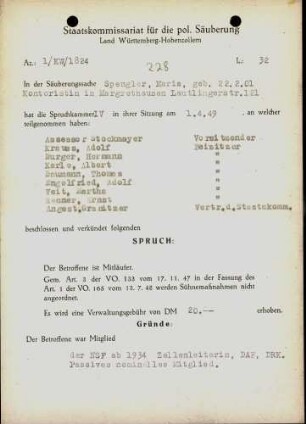 Spengler, Maria