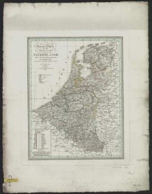 Generalkarte vom Königreich der Niederlande und Großherzogtum Luxemburg, 1:935 000, Kupferstich, ab 1822